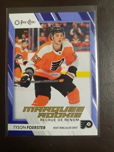 2023-24 Tyson Foerster Marquee Rookie BLUE O-Pee-Chee Hockey Philadelphia Flyers - Picture 1 of 2
