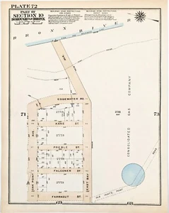 1928 HUNTS POINT BRONX NEW YORK Map ORIGINAL (14x11) OAK POINT BRONX RIVER - Picture 1 of 3