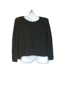 Rachel Roy Womens M Sparkly Sweater Open Cross Back Pastel Metallic LS Wool Work - Picture 1 of 10