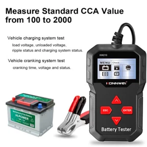 Probador Automático Inteligente de Batería de Coche KONNWEI KW210 12V Analizador de Batería Automático 100 - Imagen 1 de 8