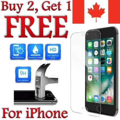 Premium Screen Protector for iPhone 7 8 SE XR XS Max 11 Pro 12 13 14 15 16 17 - Image 1 of 4