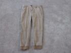 Forever 21 Men's Khaki Chino Pants, Elastic Cuffs, Beige, Preowned, VGC
