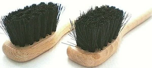 2 Schuhbürsten Auftragbürsten für Schuhcreme Holzbürsten mit dunklen Borsten - Bild 1 von 1