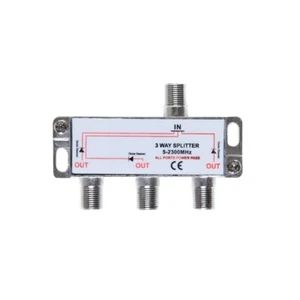 Sdoppiatore cavo coassiale TV 3 vie 5-2300 MHz per antenna RG6 RG59 HDTV satellitare - Foto 1 di 12