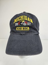 Michigan Wolverines Hat Cap Vintage 2007 Original NCAA Rose Bowl Rare 