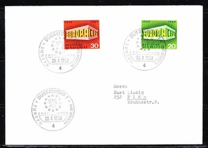 Germany 1969 FDC cover Mi 583-584 Sc 996-997 Europa Cept issue 3 postmarks - Picture 1 of 1