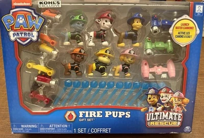 Nickelodeon Paw Patrol Ultimate Rescue Fire Pups Kohls exclusivo conjunto de regalo raro Foto 1 de 4