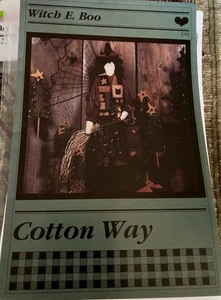 Halloween Witch Folk Art Doll Craft Pattern d1996 New Old Stock 29 Inches Tall - Picture 1 of 3
