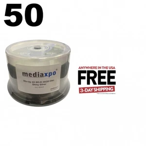 50 Grade A Blu-ray 4X BD-R 25GB Disc Shiny Silver **1-3 DAYS - Picture 1 of 3