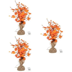 3 PCS Maple Leaf Landscape Light Desktop Tree Shape Lighted Bonsai - Picture 1 of 12