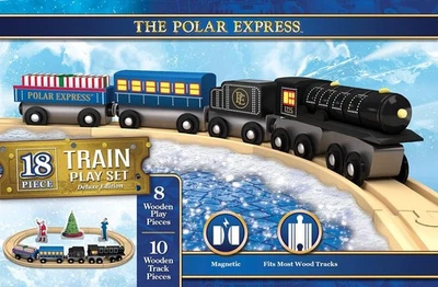 MasterPieces Wood Train Sets - The Polar Express 18 Piece Train Set - Image 1 of 4