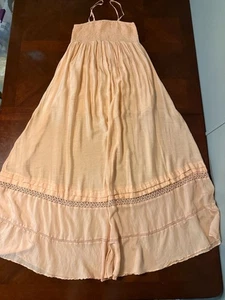 Tuta donna Chloe Laetitia S/M pesca pizzo orlo bohemien chic - Foto 1 di 12