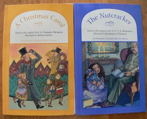 2 Stocking Stuffer Pop-Up Books ~ A CHRISTMAS CAROL, THE NUTCRACKER ~ Excellent - Imagen 1 de 4