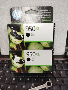 (2) Cartuchos de tinta negros originales HP 950 XL con fecha de abril de 2024 ¡Envío rápido gratuito!! - Imagen 1 de 3