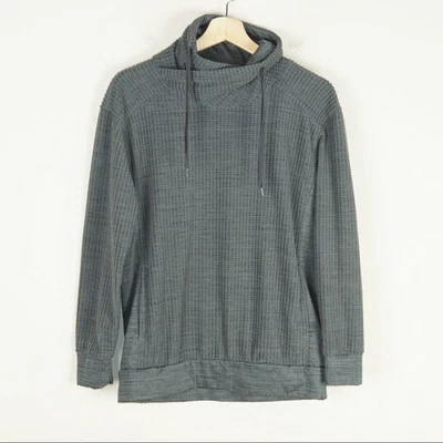 Suéter Pullover Columbia Crestone Ridge Gris Verde Texturizado Cuello Capucha Para Mujer S Foto 1 de 4