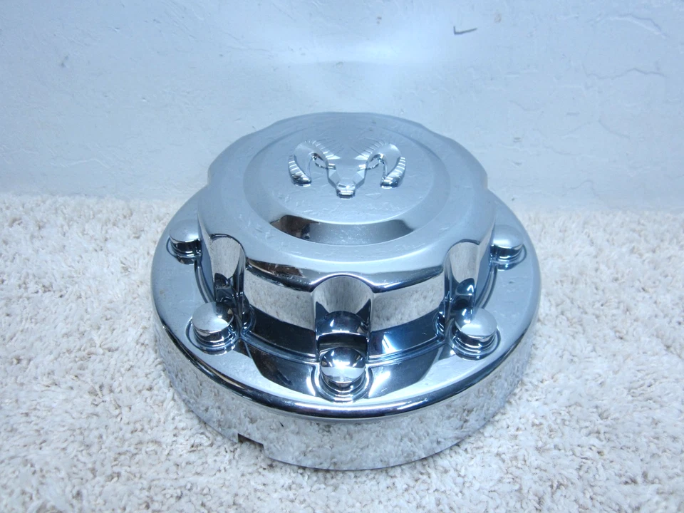 1994 - 2002 DODGE RAM 3500 OEM REAR WHEEL CHROME CENTER CAP 52038271 #2H-1 - Image 1 of 2
