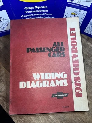 VINTAGE OEM 1978 CHEVROLET CAR DETAILED WIRING DIAGRAMS CAMARO, NOVA... CHEVY 78 Foto 1 de 4