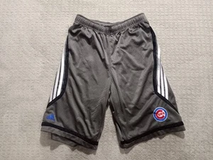Adidas Chicago Cubs Mesh Athletic Shorts Youth Boys Size XL Gray Embroidered  - Picture 1 of 11
