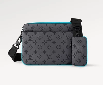 BOLSO BANDOLERA LOUIS VUITTON M11648 TRÍO GRIS ECLIPSE TURQUESA 3 PIEZAS Foto 1 de 4