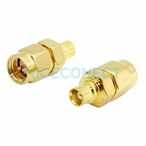 5x SMA Macho Enchufe a MCX Hembra Jack Recto RF Adaptador Conector Chapado en Oro Nuevo - Imagen 1 de 4