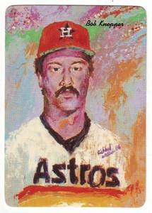 1986 Mother's Cookies Houston Astros Bob Knepper #22