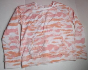 New Girls Size 12 Rockets of Awesome Tie Dye Pocket Pullover Sweatshirt - Picture 1 of 2