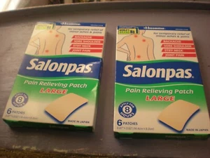 2- Box Salonpas Pain Relieving Patches Large Back 6 CT 05/27 LOT OF 2 - Picture 1 of 1