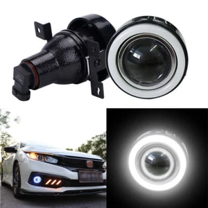 For 2016-2021 Honda Civic DRL White LED Halo Projector Fog Lights Lamp Angel Eye - Picture 1 of 7