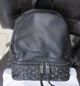 Michael Kors Rucksack schwarz SM Nieten Leder Rhea Zip schwarz Nieten Macys - Bild 1 von 7