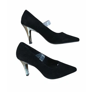 Capezio schwarze Lederpumps mit silberner Absatz Größe 6,5 - Bild 1 von 8