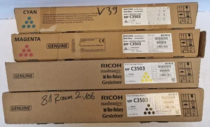 Ricoh Toner CMYK MP C3503 841817 841818 841819 841820 Aficio MP C 3503 3003 - Bild 1 von 4