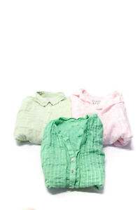 Frank & Eileen Rails Womens Button Down Floral Shirts Pink Green Size L/XL Lot 3