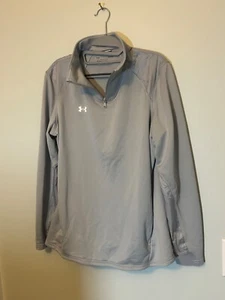 Under Armour L Gray Full Zip Jacket Polyester Loose - Picture 1 of 5