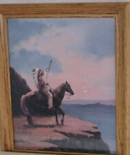 Vintage M. Caroselli Southwest Sunset Art Print 11 1/2 X 9 1/2"