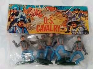 BUSTA 5 SOLDATINI U.S CAVALRY VINTAGE - Picture 1 of 1