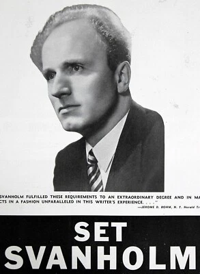 SET SVANHOLM Opera Tenor 1947 Booking Ad Concert Orchestra Performer - Image 1 of 2