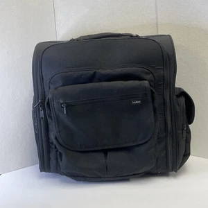 LL Bean 16” Overnight Carry On Rolling Wheeled Suitcase Luggage Bag Black - Picture 1 of 7