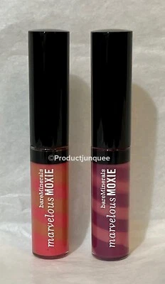 Rare! bareMinerals Lipgloss Lot Of 2 Creamsicle & Fuchsia Fizz NWOB Travel Size - Image 1 of 4