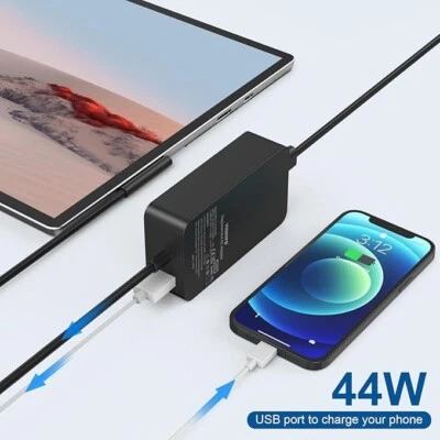 44W 15V Alimentatore Caricatore per Microsoft Surface Pro 9/8/7/6/5/4/3/