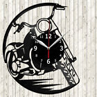 Motorcycle Vinyl Record Wall Clock Decor Handmade 6539