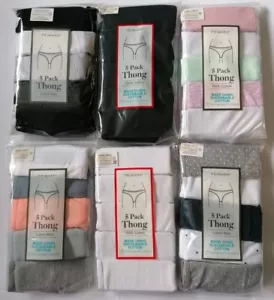 Paquete de 5 pares de tanga calzoncillos bragas pantalones ropa interior de algodón para mujer talla XS-XL - Imagen 1 de 8