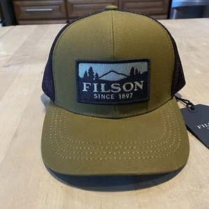 Gorra de malla para leñador de tela de hojalata Filson - Nueva con etiquetas - Bronceado oscuro - Imagen 1 de 13
