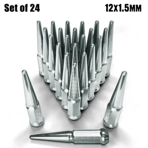(24) 4.5" Spike Lug Nuts 12x1.5 Acorn fit Toyota Chevrolet Isuzu GMC Hummer 6CH1 - Picture 1 of 9