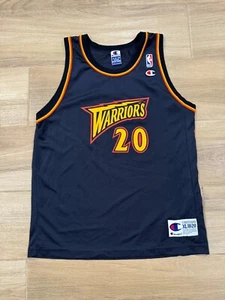 VTG Golden State Warriors Jersey XL YOUTH/MENS SMALL Larry Hughes Champion Bolt - Picture 1 of 11