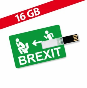 16GB Speicherkarte in Scheckkartenform BREXIT - USB Stick - Bild 1 von 3