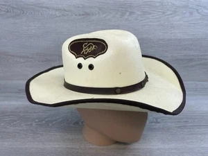La Sierra Cowboy Westernhut Herren S weiß Canvas breite Krempe Sombrero Vaquero - Bild 1 von 7
