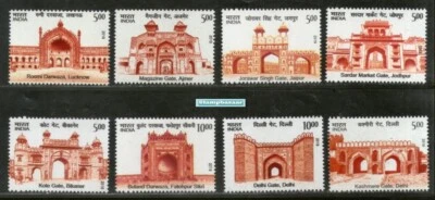 India 2019 Historical Gates of Indian Forts Architecture Stamps set 8v MNH - Image 1 of 2