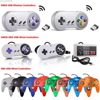 For Win PC MAC Raspberry Pi USB Wired / Wireless SNES NES N64 Controller Gamepad - Image 1 of 4