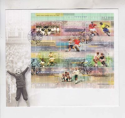 norway 2002 s/s football on FDC           j2309 - Image 1 of 2