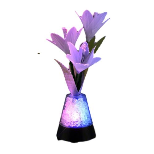 Blinkee-Glasfaser Blumen mit beleuchteten Edelsteinen Herzstück USB